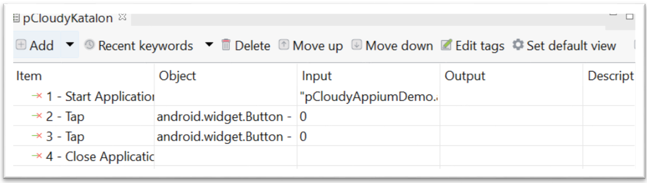 input keyword in Katalon Studio