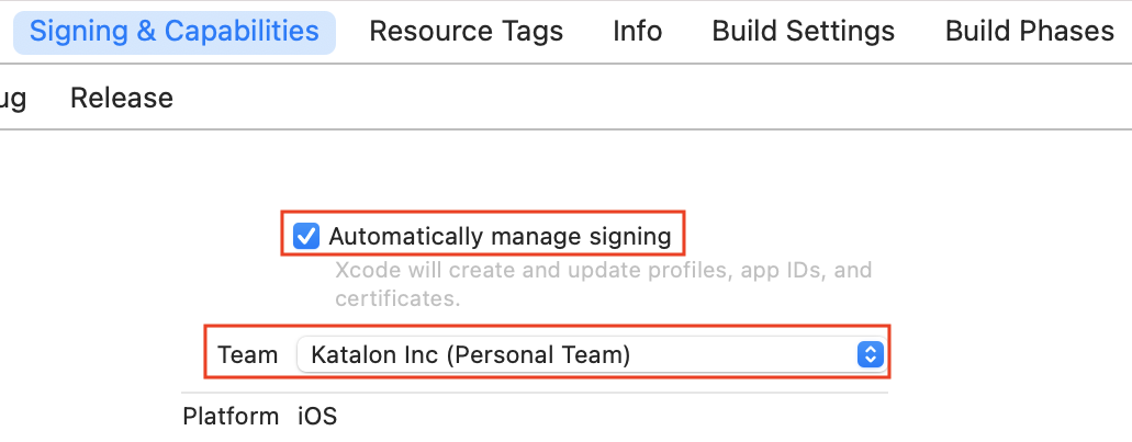 Auto manage signing