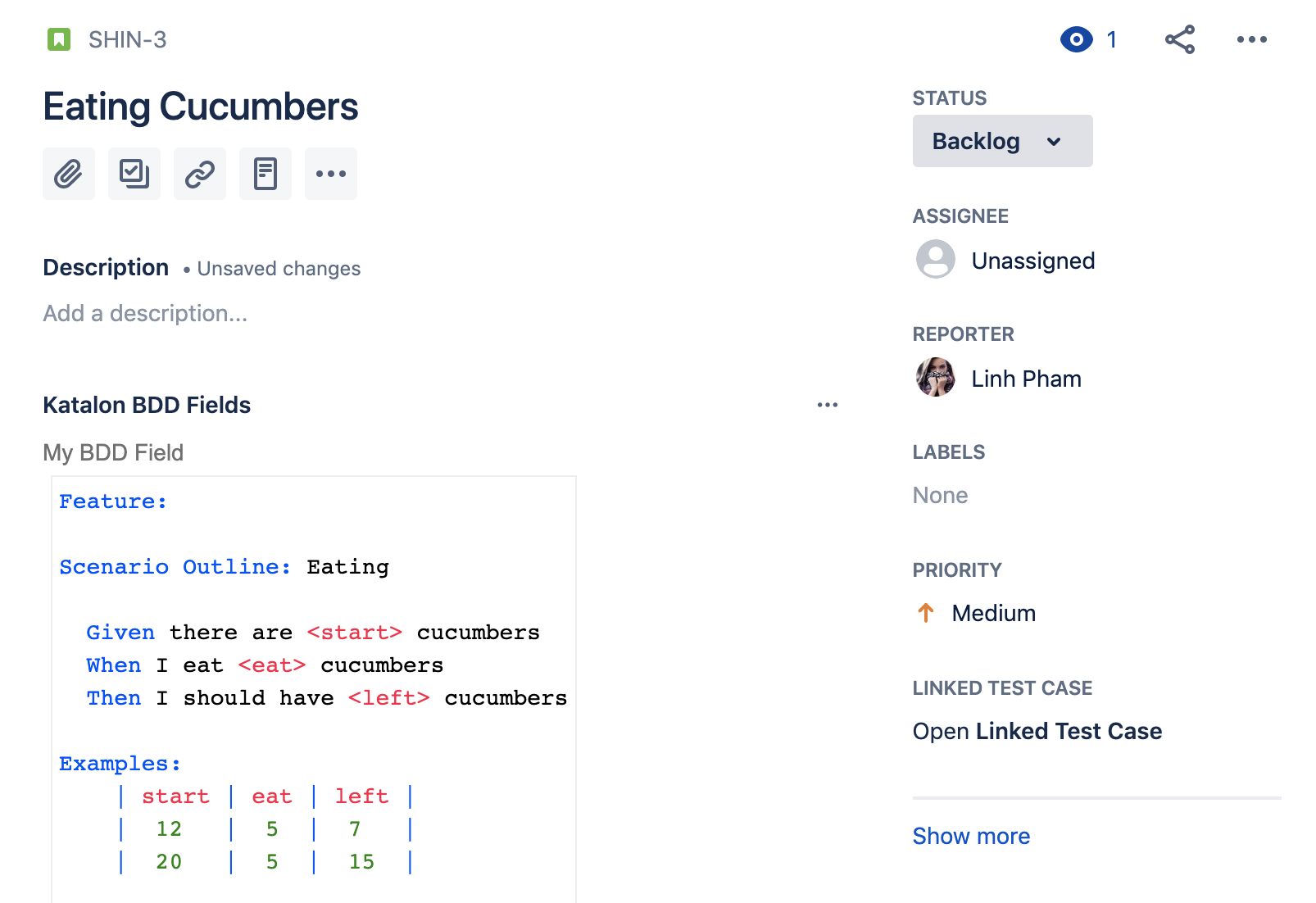 Write BDD scenarios in Jira tickets