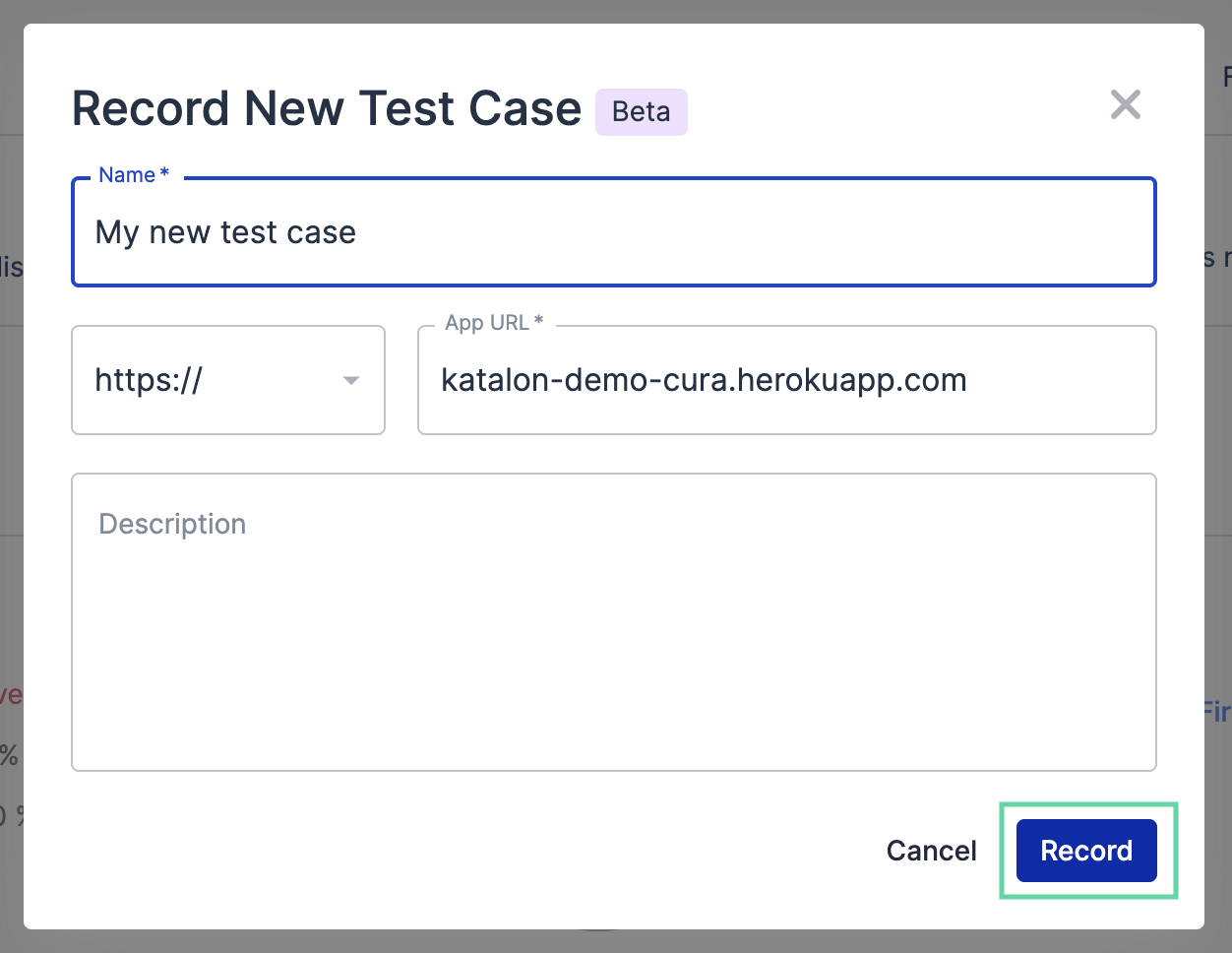 Record new test case.